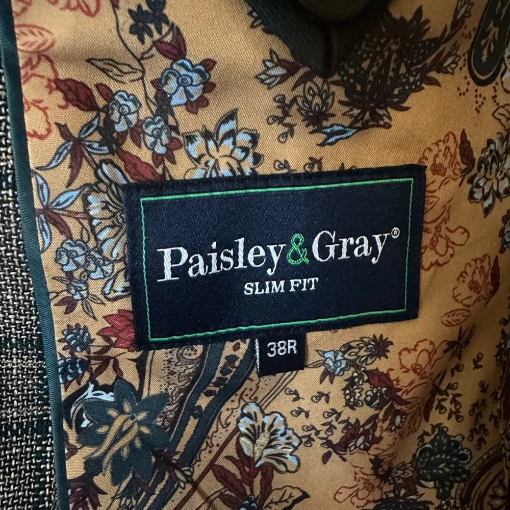 Paisley‎ &Gray Men's Gray Plaid Blazer - Picture 5 of 5